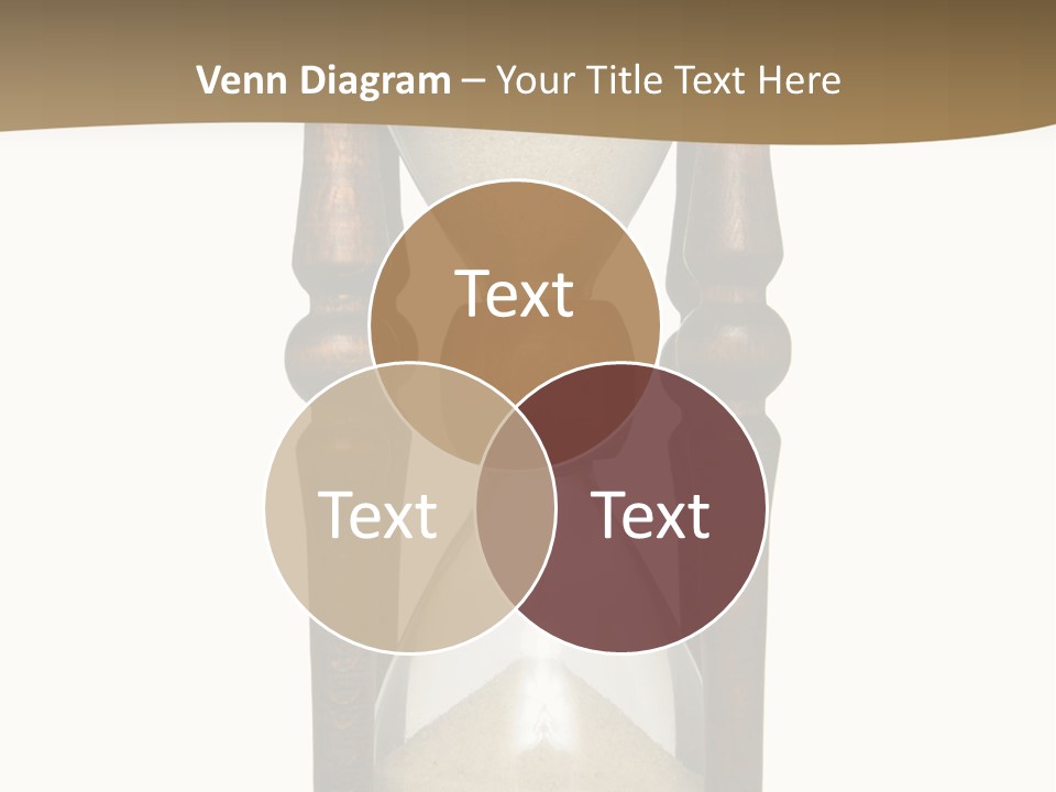 Hourglass Isolated On White Front View PowerPoint Template