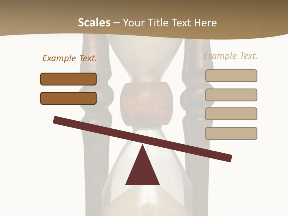 Hourglass Isolated On White Front View PowerPoint Template