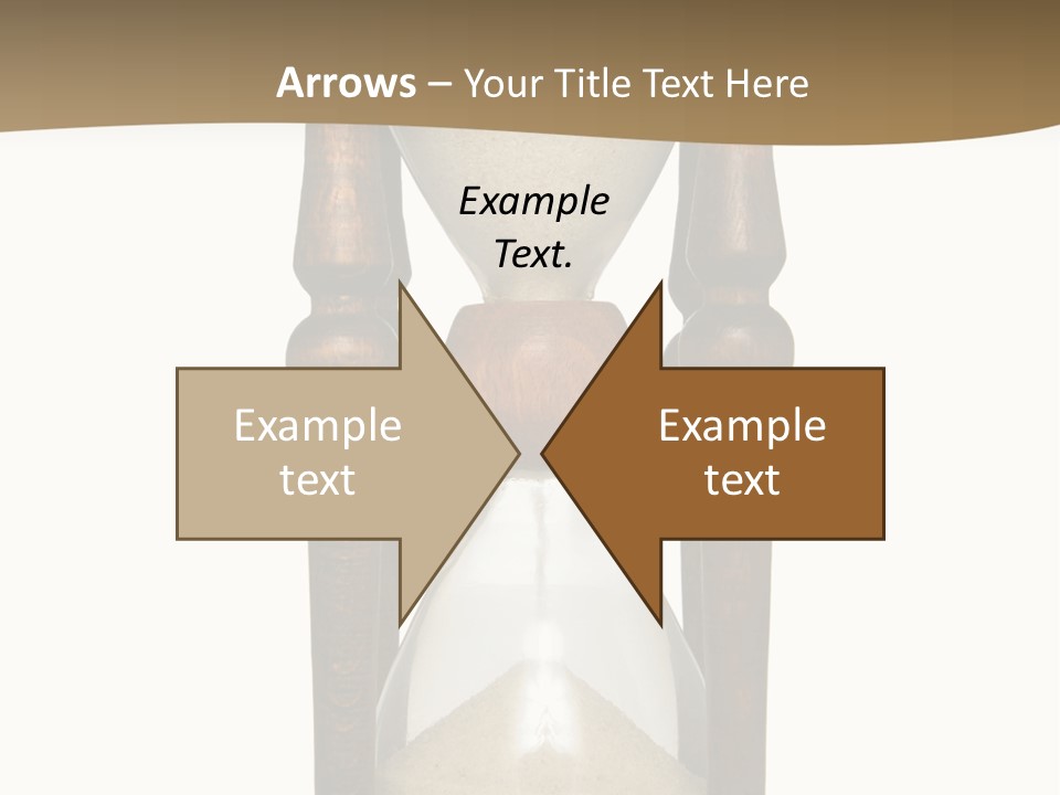 Hourglass Isolated On White Front View PowerPoint Template