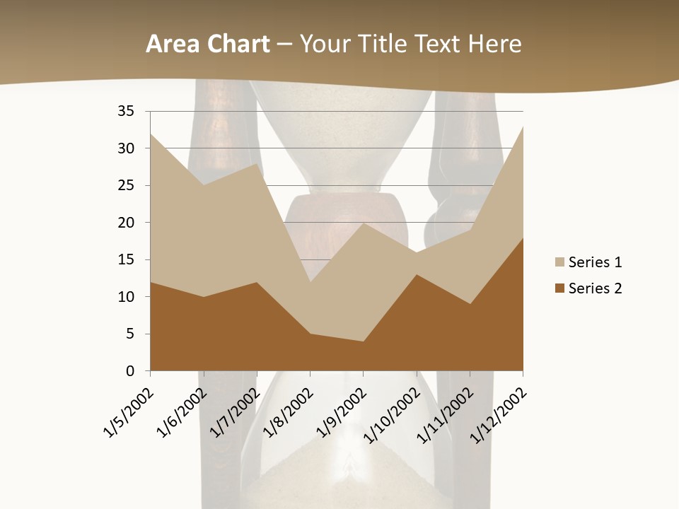 Hourglass Isolated On White Front View PowerPoint Template