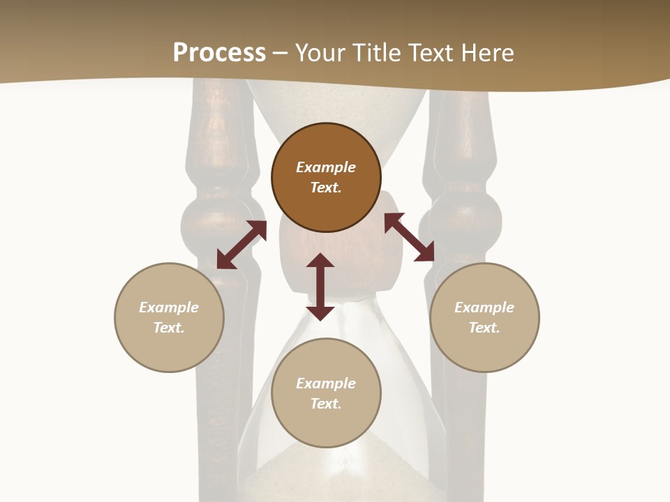 Hourglass Isolated On White Front View PowerPoint Template