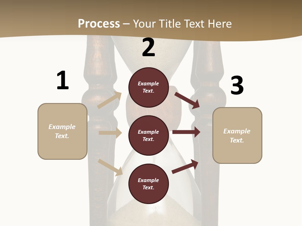 Hourglass Isolated On White Front View PowerPoint Template