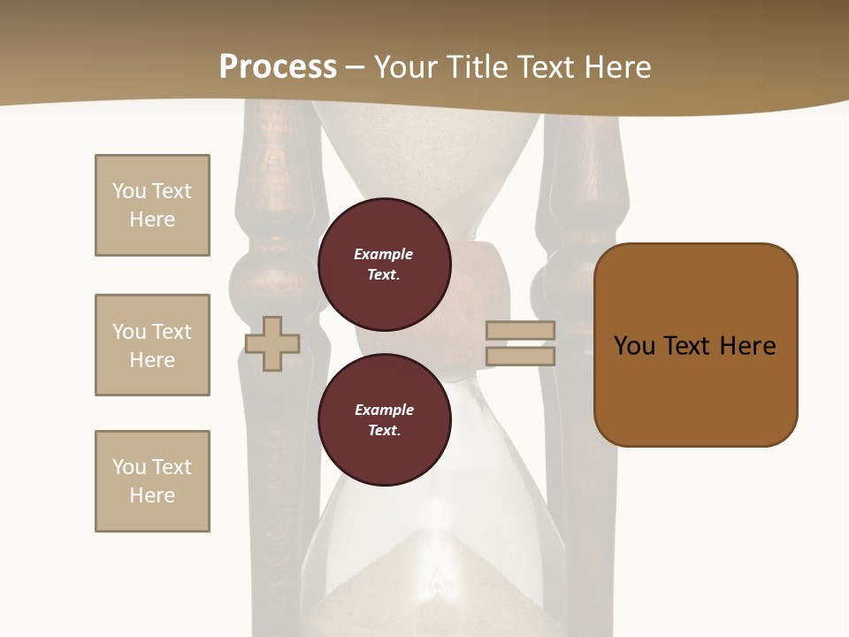 Hourglass Isolated On White Front View PowerPoint Template