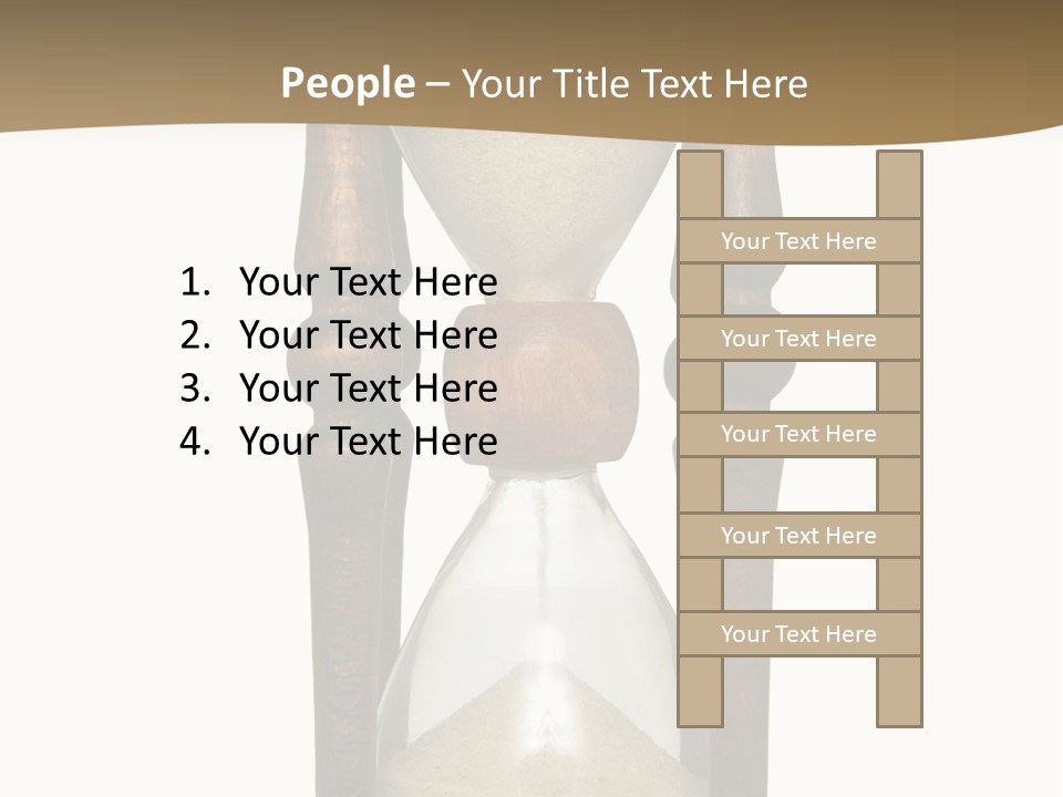 Hourglass Isolated On White Front View PowerPoint Template