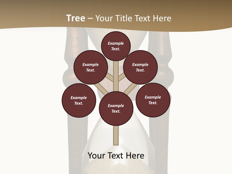 Hourglass Isolated On White Front View PowerPoint Template