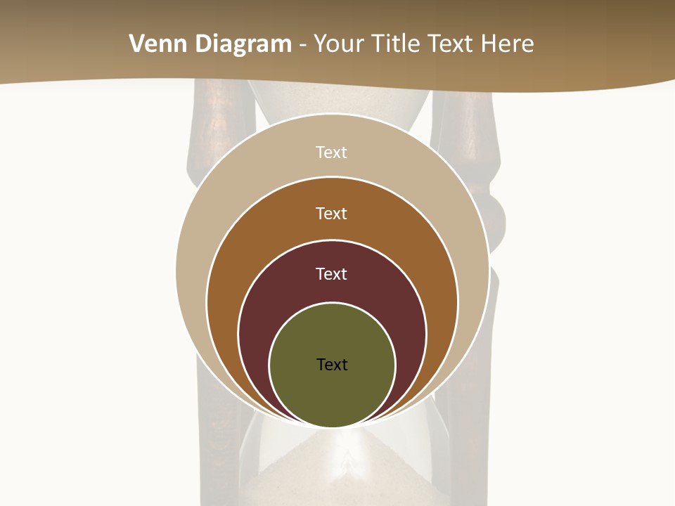 Hourglass Isolated On White Front View PowerPoint Template