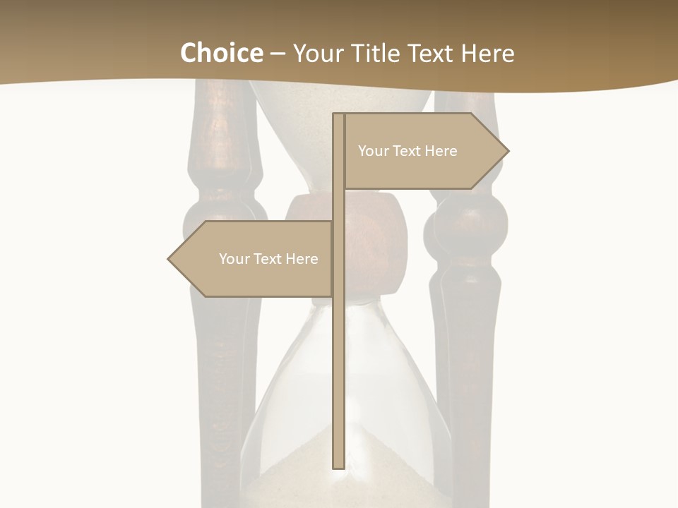 Hourglass Isolated On White Front View PowerPoint Template