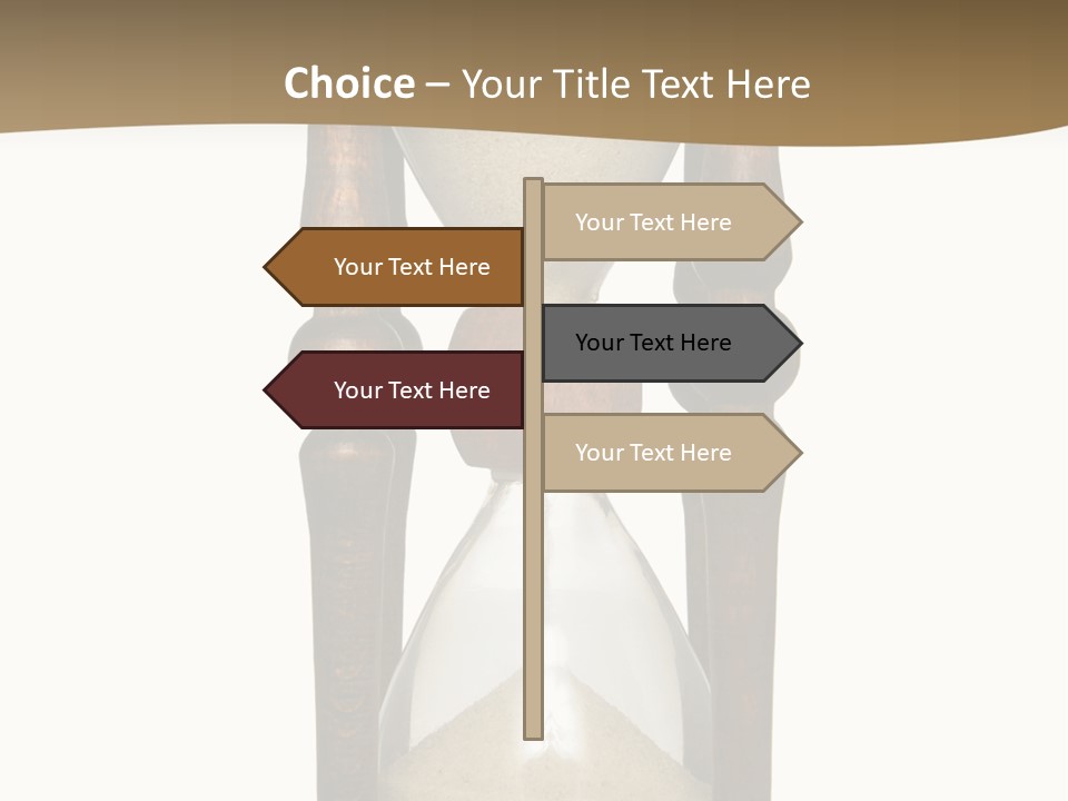 Hourglass Isolated On White Front View PowerPoint Template