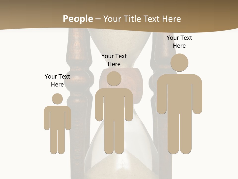 Hourglass Isolated On White Front View PowerPoint Template