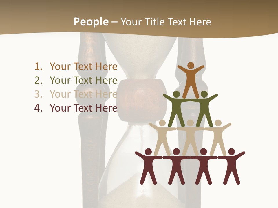 Hourglass Isolated On White Front View PowerPoint Template