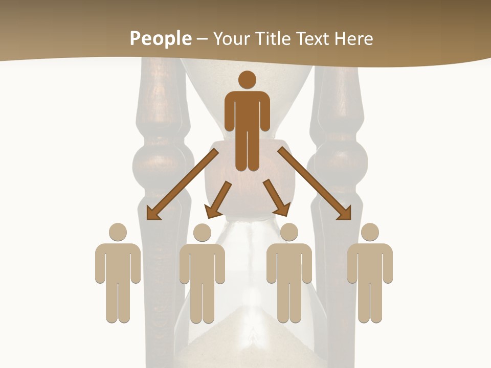 Hourglass Isolated On White Front View PowerPoint Template