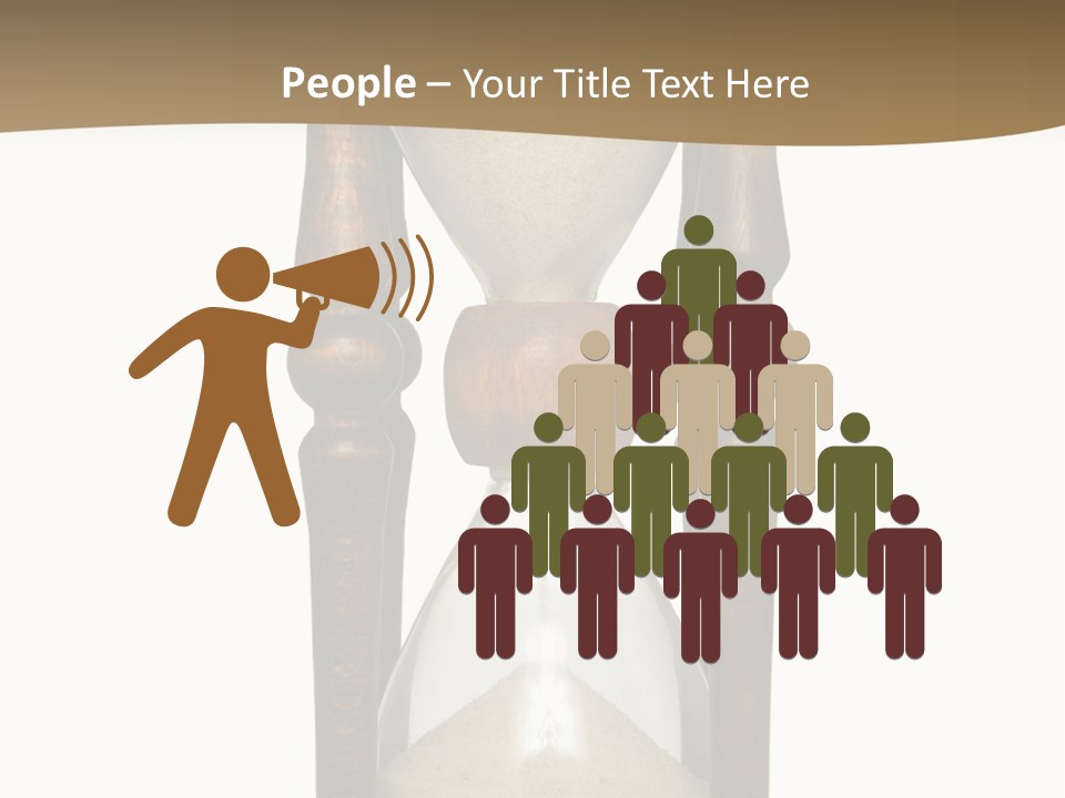 Hourglass Isolated On White Front View PowerPoint Template