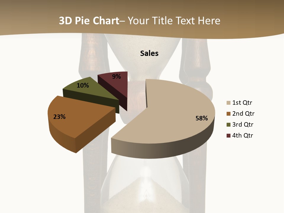 Hourglass Isolated On White Front View PowerPoint Template