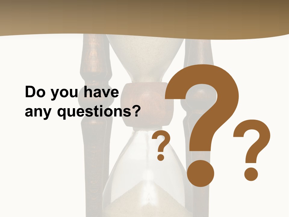 Hourglass Isolated On White Front View PowerPoint Template