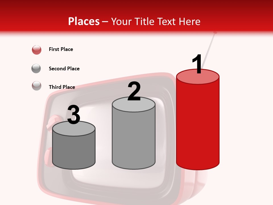 Stylish Retro Tv. More Tv In My Portfolio PowerPoint Template