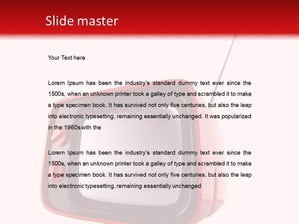 Stylish Retro Tv. More Tv In My Portfolio PowerPoint Template