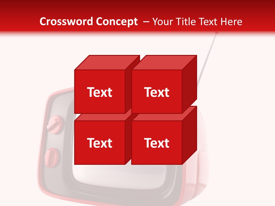 Stylish Retro Tv. More Tv In My Portfolio PowerPoint Template