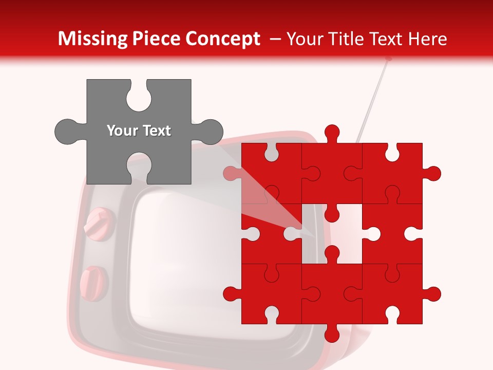 Stylish Retro Tv. More Tv In My Portfolio PowerPoint Template