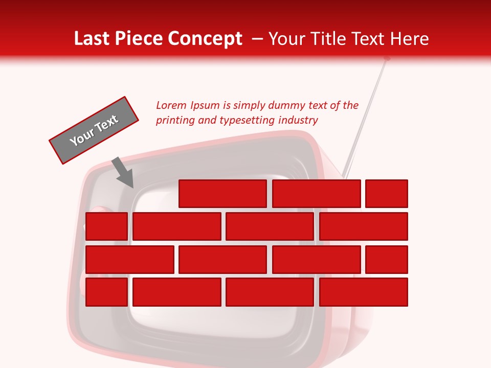 Stylish Retro Tv. More Tv In My Portfolio PowerPoint Template