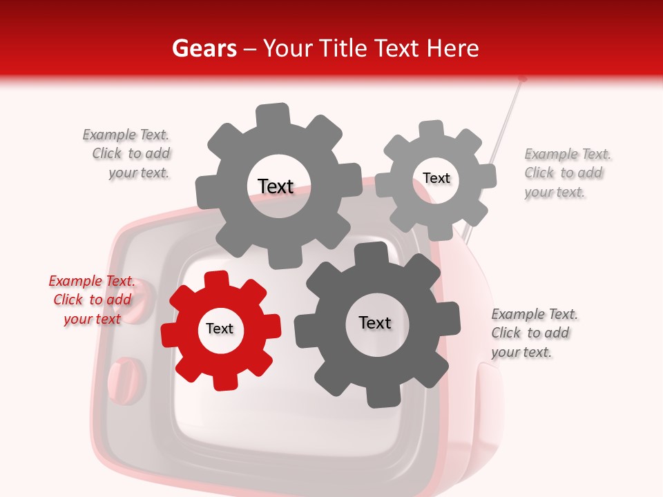 Stylish Retro Tv. More Tv In My Portfolio PowerPoint Template