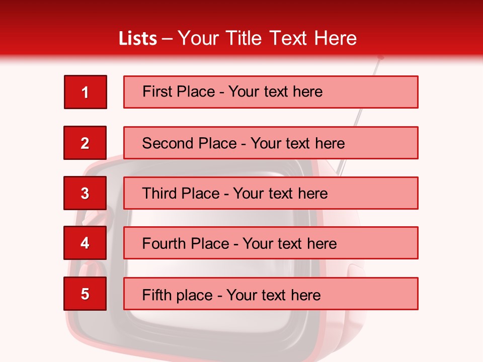 Stylish Retro Tv. More Tv In My Portfolio PowerPoint Template