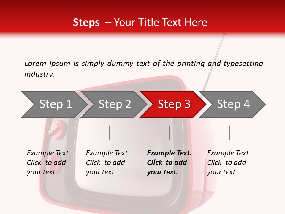 Stylish Retro Tv. More Tv In My Portfolio PowerPoint Template