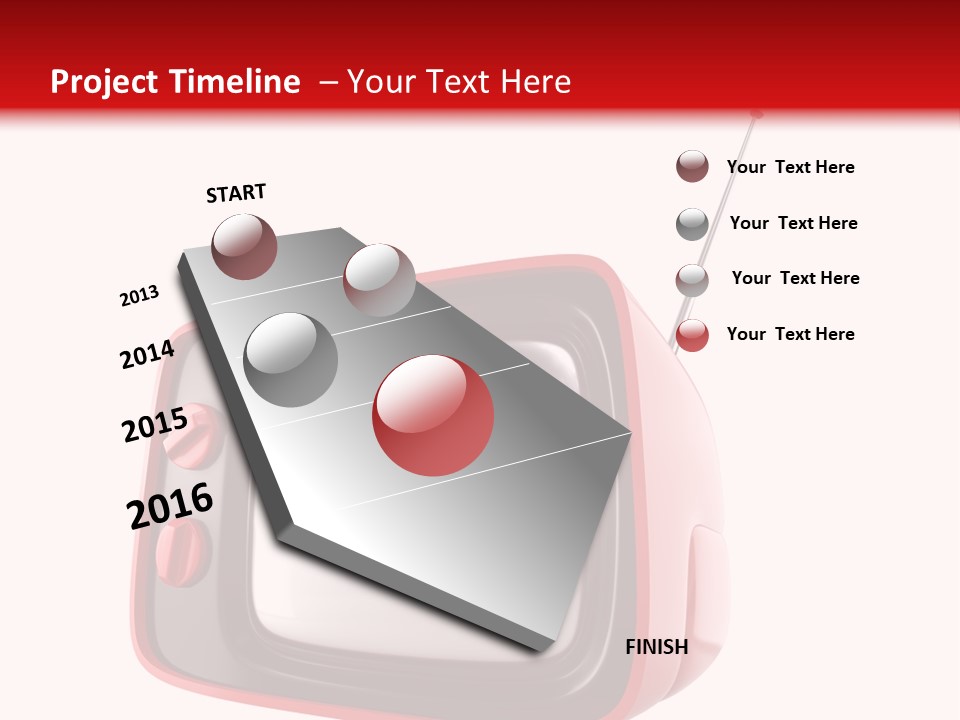 Stylish Retro Tv. More Tv In My Portfolio PowerPoint Template