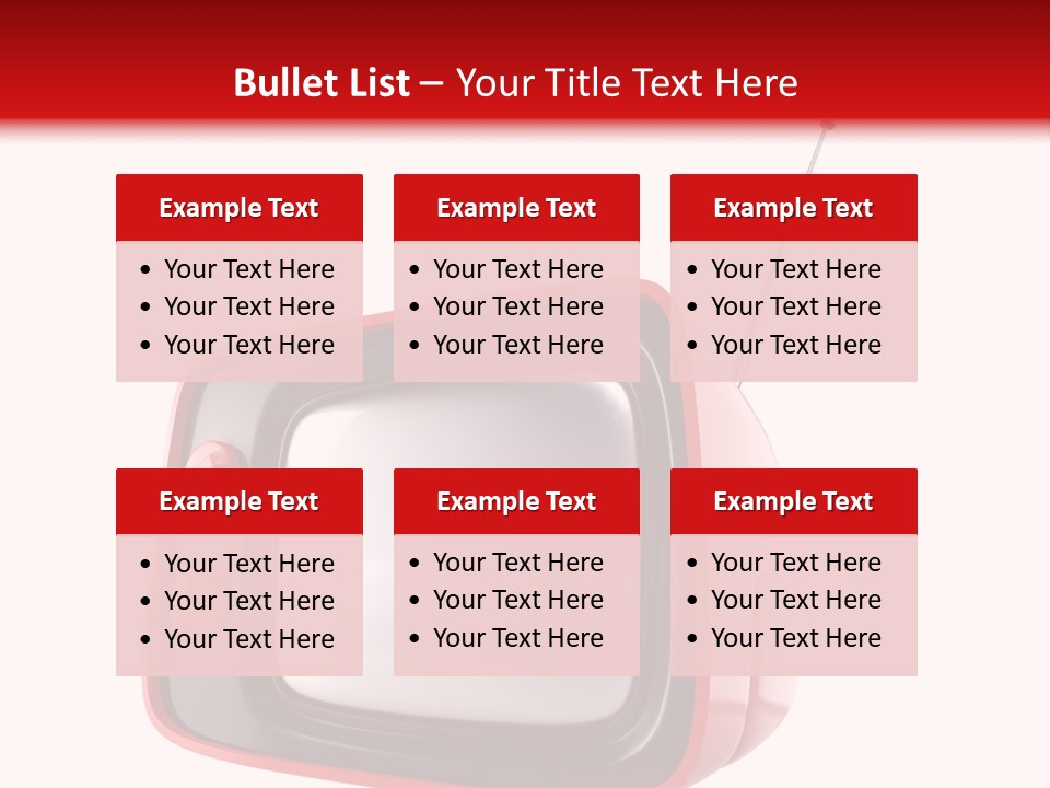 Stylish Retro Tv. More Tv In My Portfolio PowerPoint Template