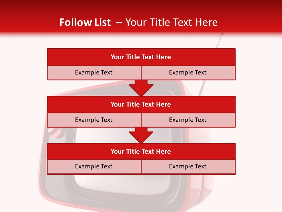 Stylish Retro Tv. More Tv In My Portfolio PowerPoint Template