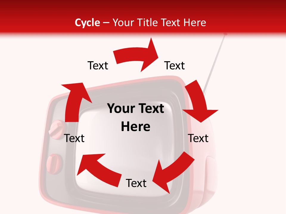 Stylish Retro Tv. More Tv In My Portfolio PowerPoint Template