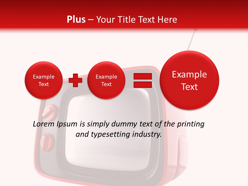 Stylish Retro Tv. More Tv In My Portfolio PowerPoint Template