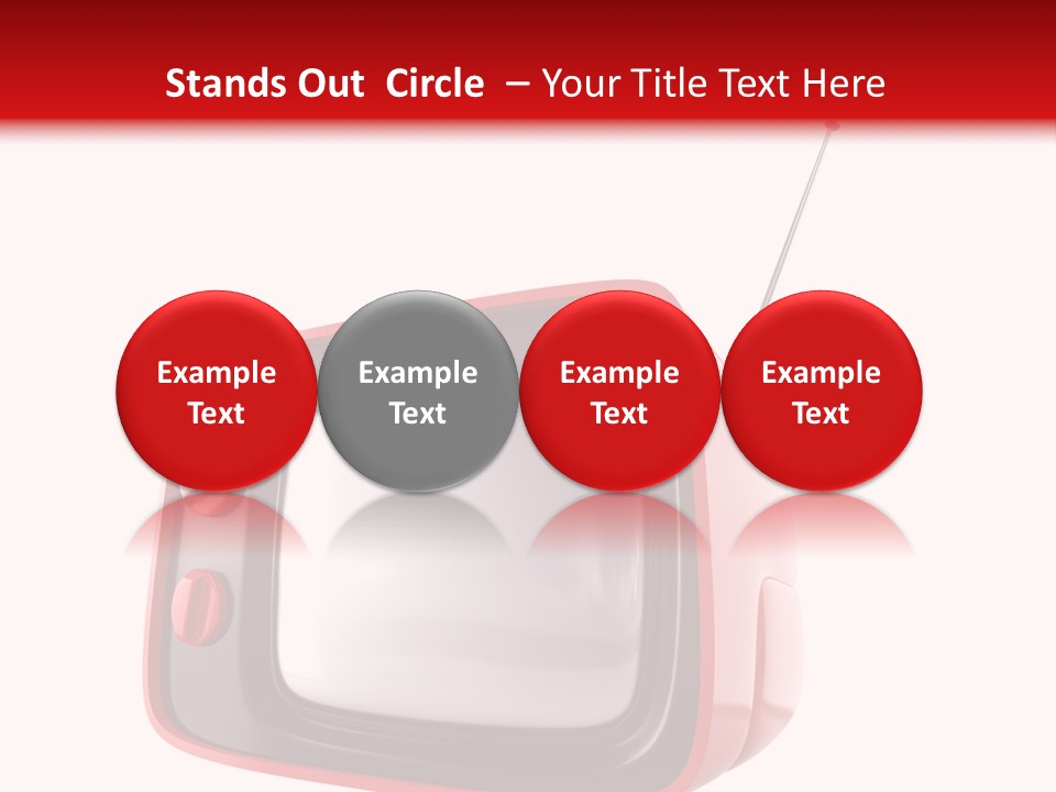 Stylish Retro Tv. More Tv In My Portfolio PowerPoint Template