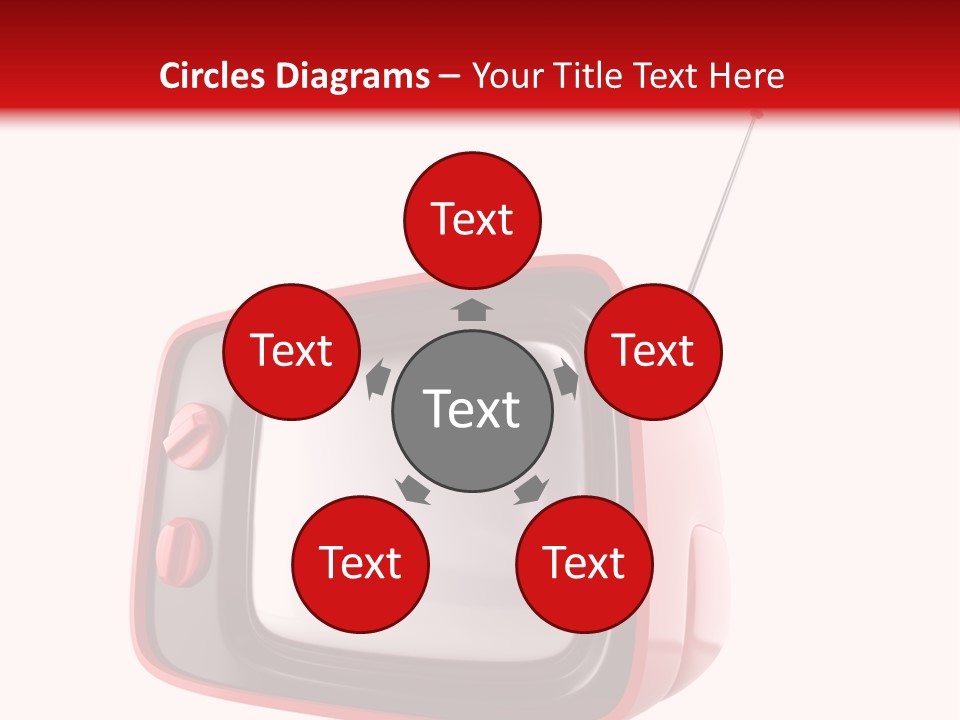 Stylish Retro Tv. More Tv In My Portfolio PowerPoint Template