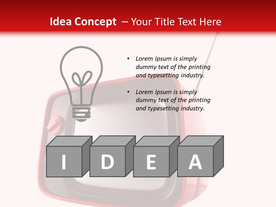 Stylish Retro Tv. More Tv In My Portfolio PowerPoint Template