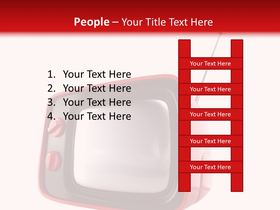 Stylish Retro Tv. More Tv In My Portfolio PowerPoint Template