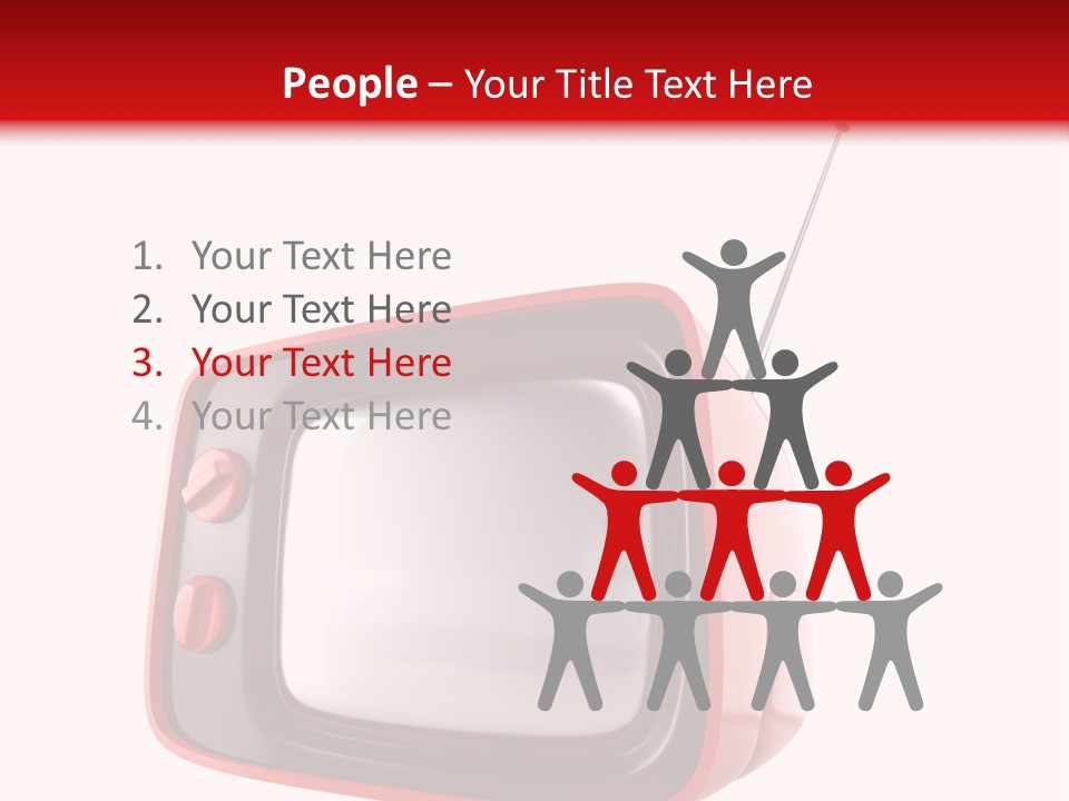 Stylish Retro Tv. More Tv In My Portfolio PowerPoint Template