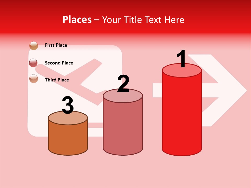 Orange Departing Flights Sign With Arrow PowerPoint Template