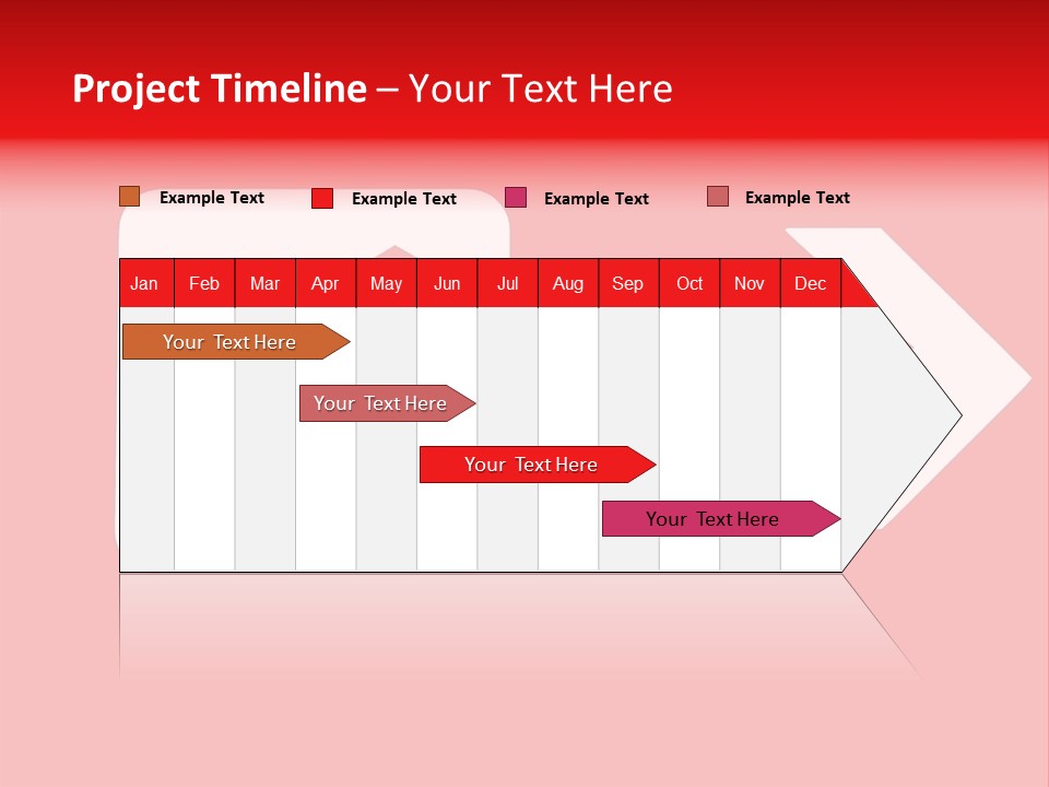 Orange Departing Flights Sign With Arrow PowerPoint Template
