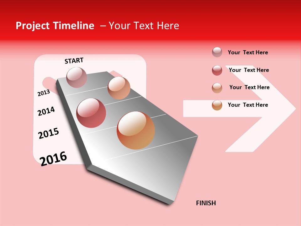 Orange Departing Flights Sign With Arrow PowerPoint Template