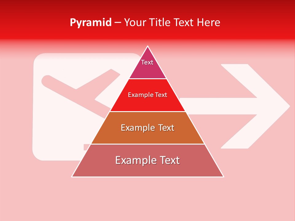 Orange Departing Flights Sign With Arrow PowerPoint Template