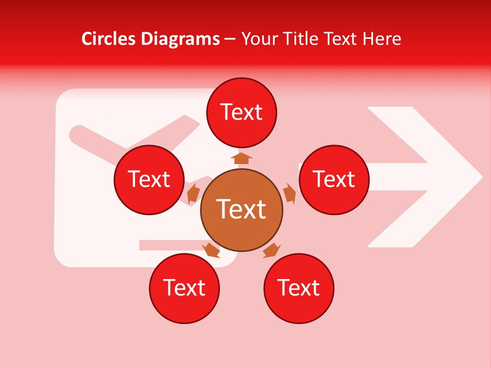 Orange Departing Flights Sign With Arrow PowerPoint Template