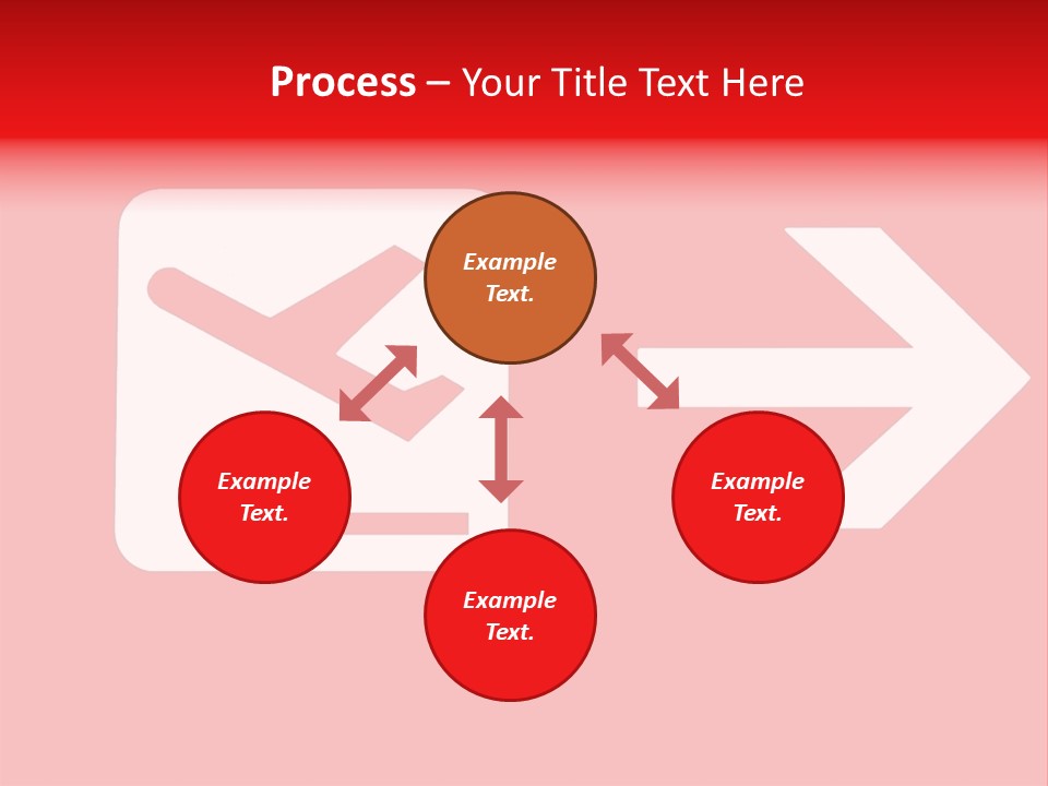 Orange Departing Flights Sign With Arrow PowerPoint Template