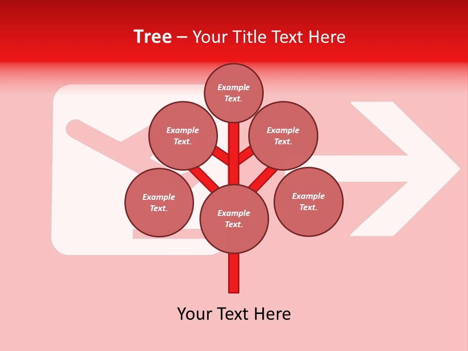 Orange Departing Flights Sign With Arrow PowerPoint Template