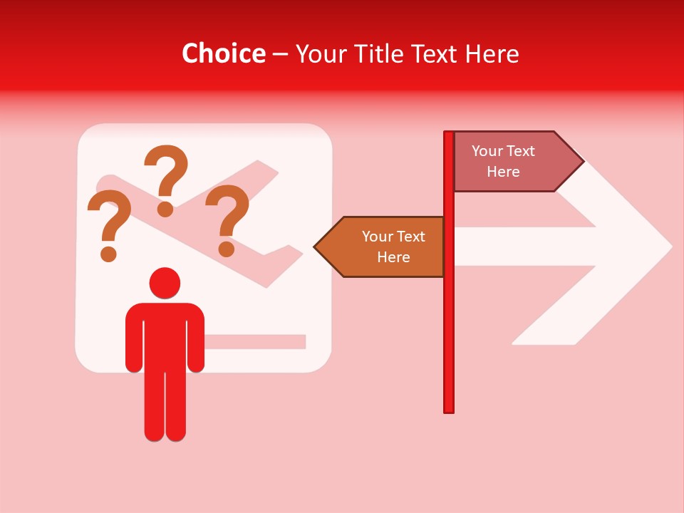 Orange Departing Flights Sign With Arrow PowerPoint Template