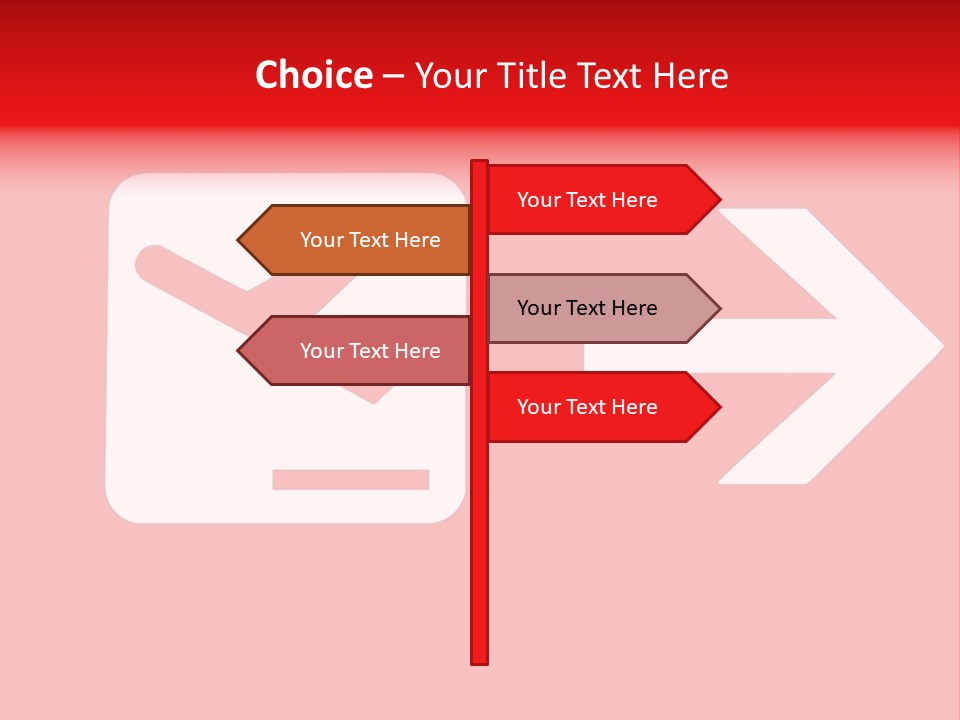 Orange Departing Flights Sign With Arrow PowerPoint Template