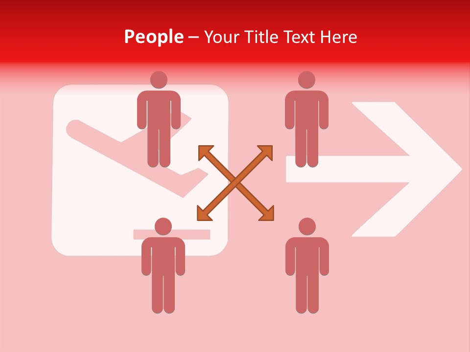 Orange Departing Flights Sign With Arrow PowerPoint Template