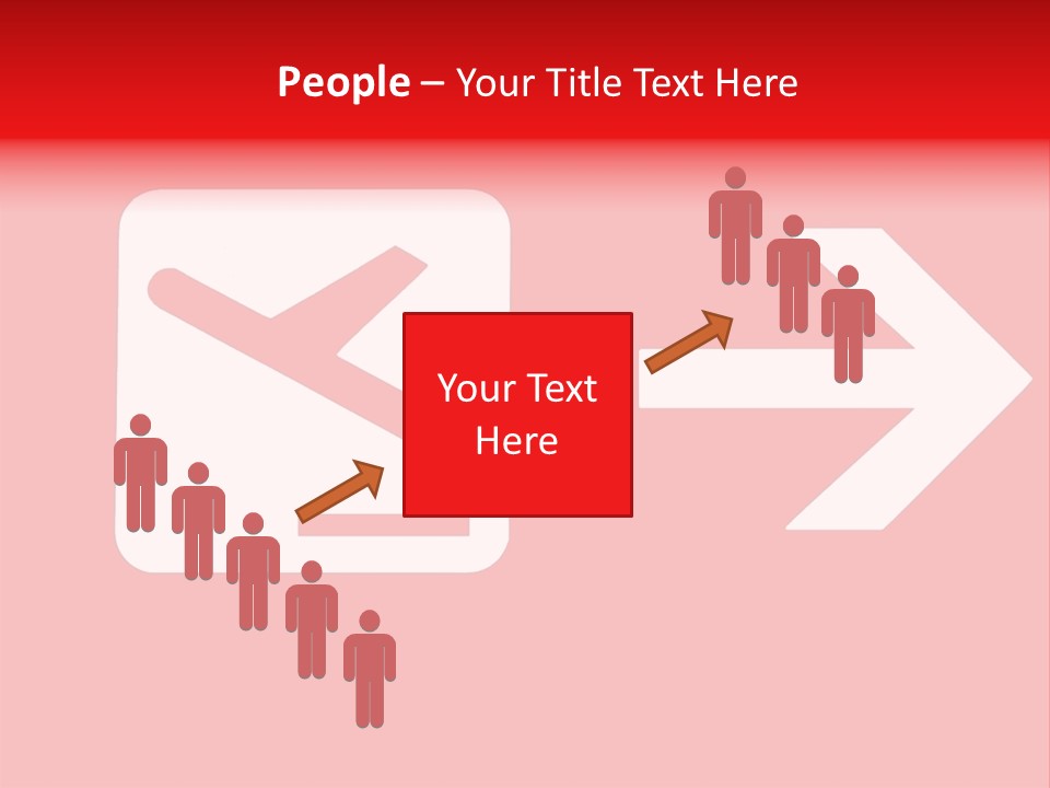 Orange Departing Flights Sign With Arrow PowerPoint Template