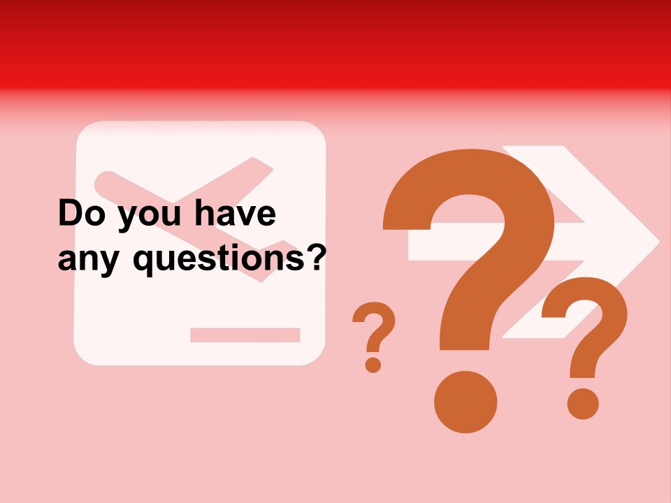 Orange Departing Flights Sign With Arrow PowerPoint Template