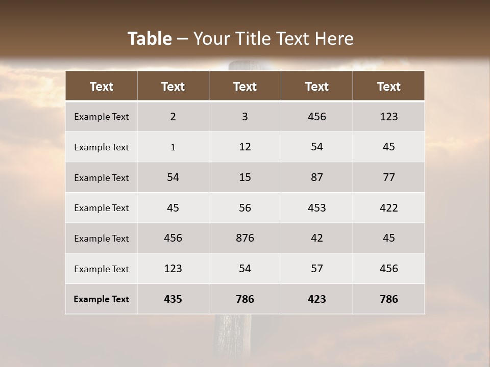Rugged Cross Under A Ray Of Sunshine Through Clouds. PowerPoint Template