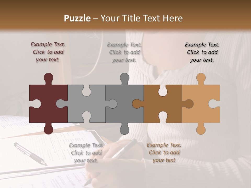 Upscale Luxury Home With Christmas Lights PowerPoint Template